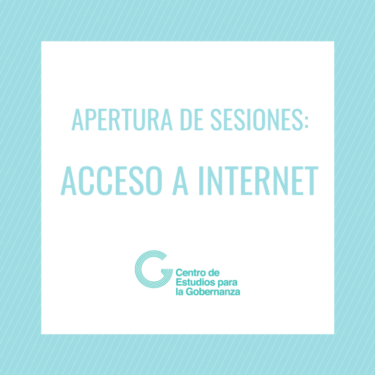 Apertura de sesiones ordinarias: acceso a Internet